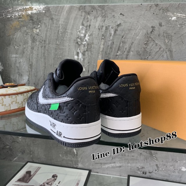 LV路易威登男士休閒運動鞋 Nike X Lv世紀大聯名22親友限定款運動板鞋 dx3146